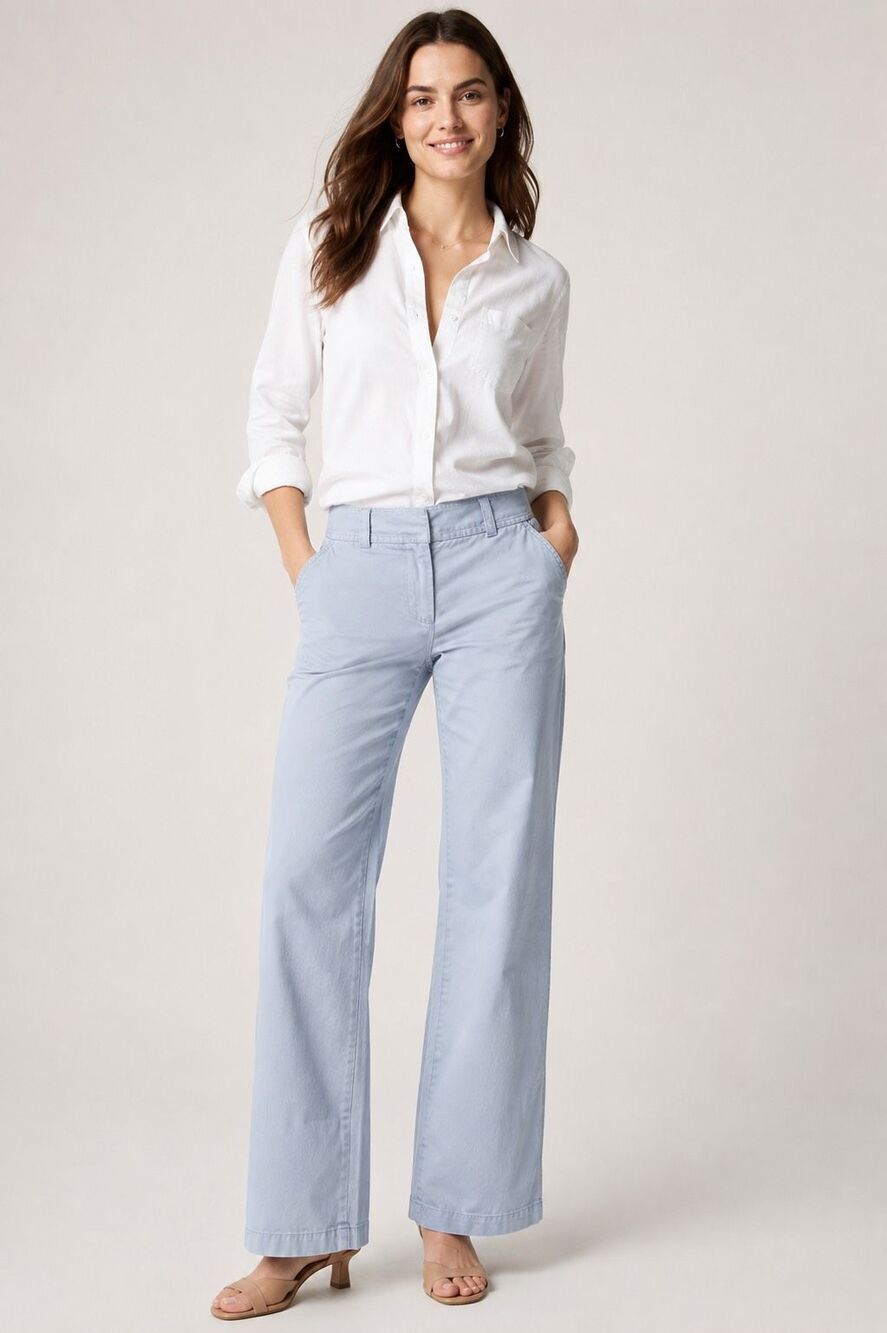 J.Crew Favorite Fit Chino Pants Women’s 0 Short Light Blue 100% Cotton